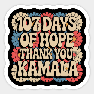 Vintage 107 Days Kamala Harris Sticker